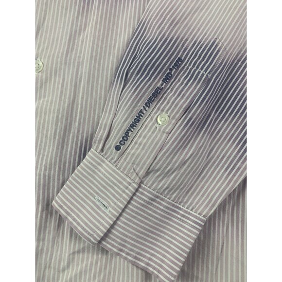 Diesel Mens 100% Cotton Long Sleeve Button Up Shirt Size XL Multicolor - Picture 4 of 12